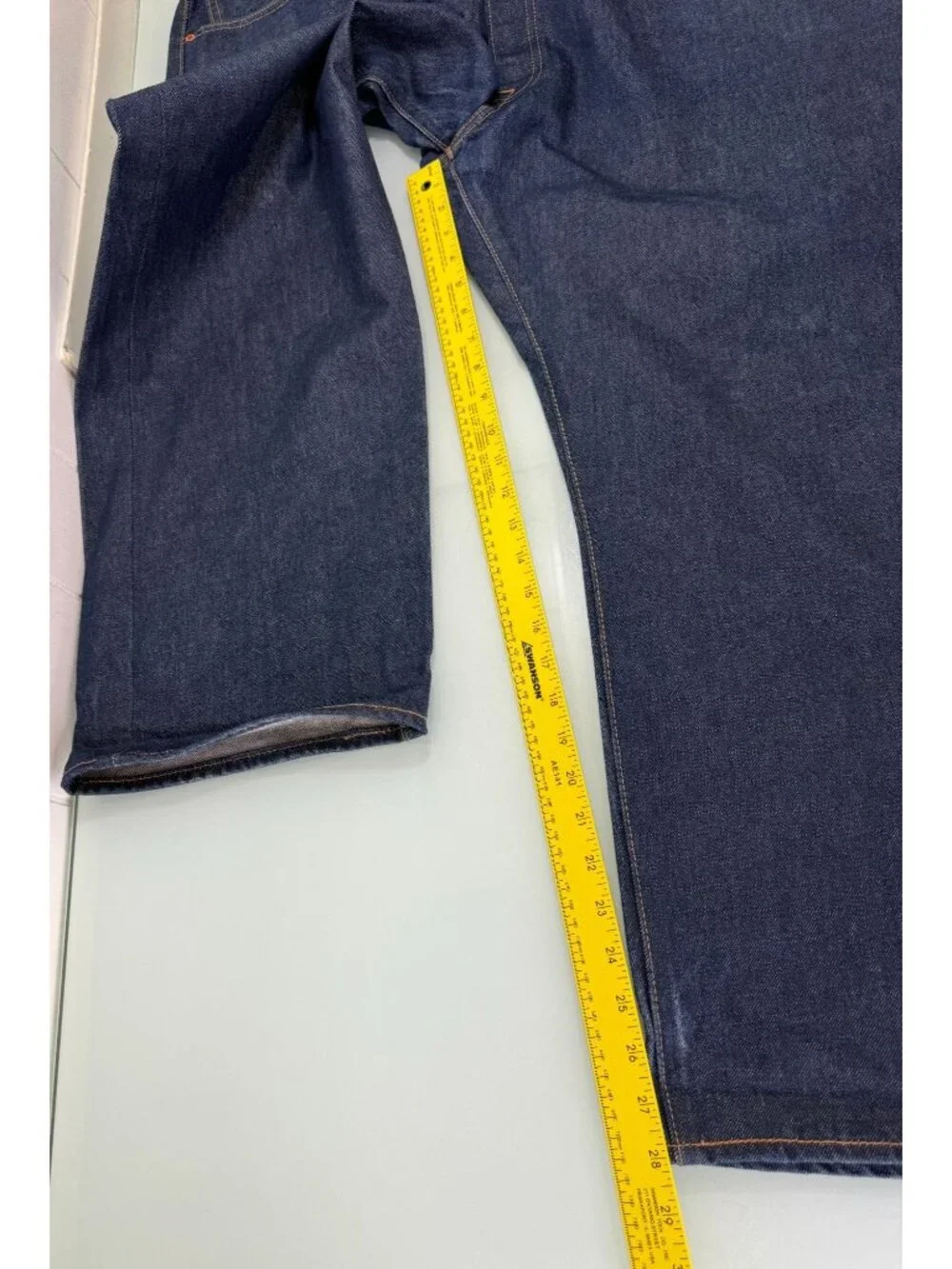 Levis 501 Jeans Men's 48X29 Raw Denim Button Fly Straight Leg